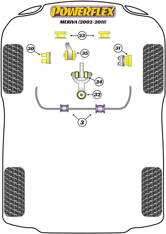 Vauxhall / Opel Front Lower Engine Mount Bush