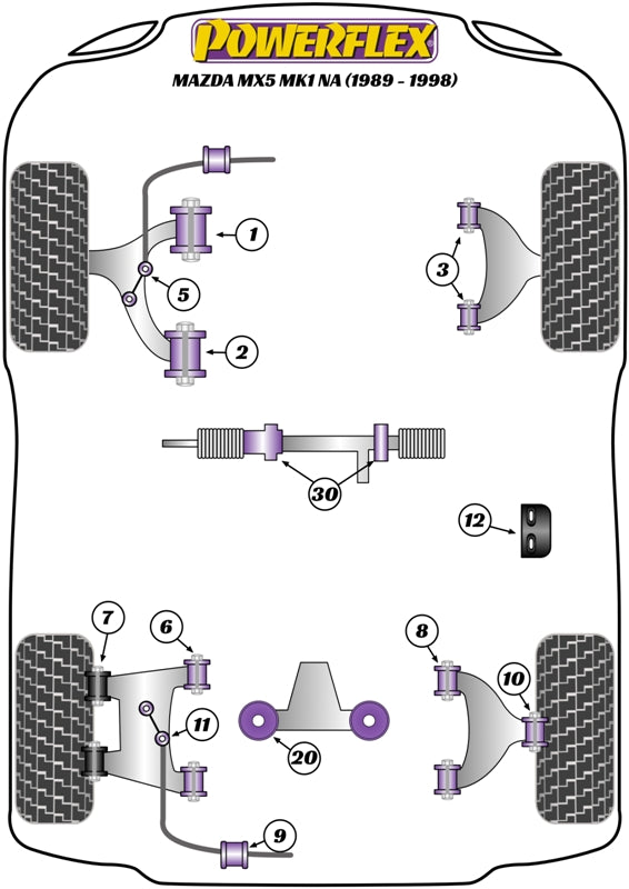 Mazda MX-5, Miata, Eunos Rear Diff Mounting Bush Insert