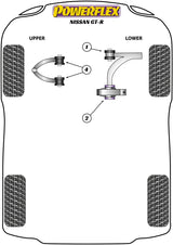 Nissan GT-R (2008 on) Rear Differential-to-Subframe Mounting Bush