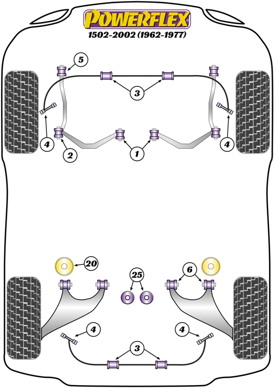 BMW 02 Series Anti Roll Bar Bush 15mm