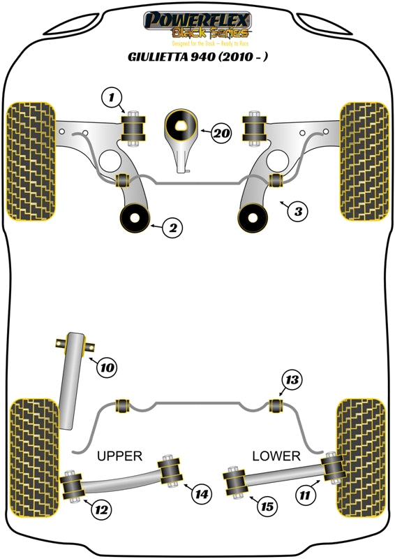 Alfa Romeo Giulietta 940 (2010 -) Rear Trailing Arm to Chassis Bush
