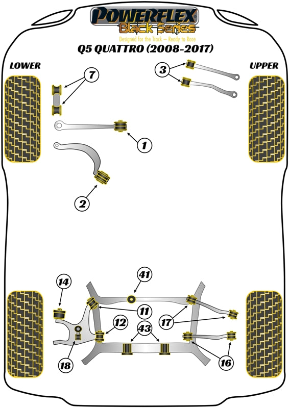 Audi Front Lower Radius Arm to Chassis Bush