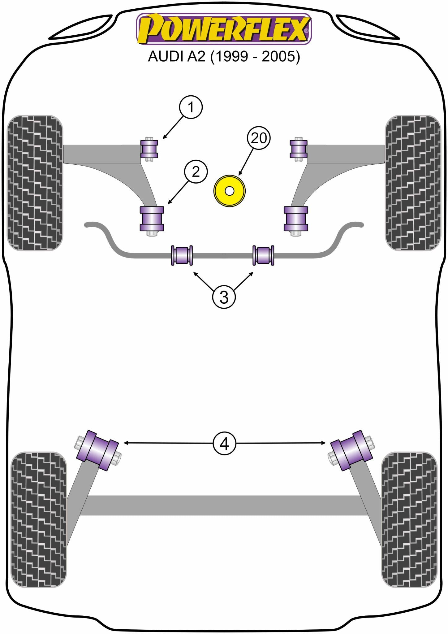 Lower Engine Mount Large Bush (Tuned/Track)