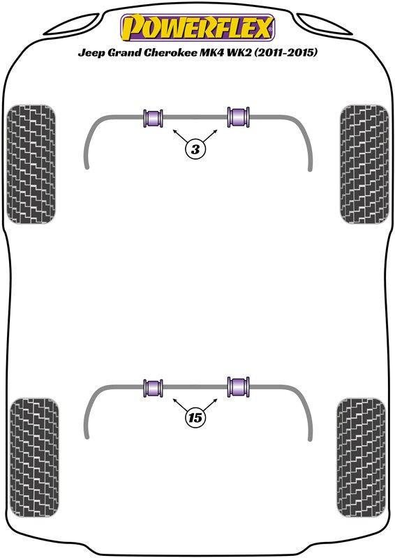 Jeep Grand Cherokee Mk4 WK2 (2011-2015) Front Anti Roll Bar Bush 38mm