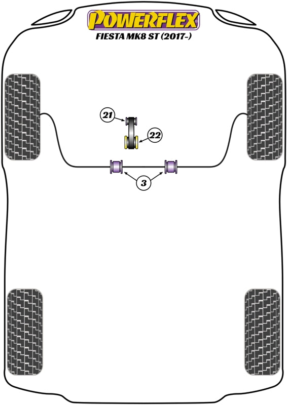 Ford Fiesta Lower Torque Mount Large Bush Insert