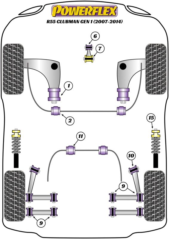 Mini Front Wishbone Rear Bush & Bracket