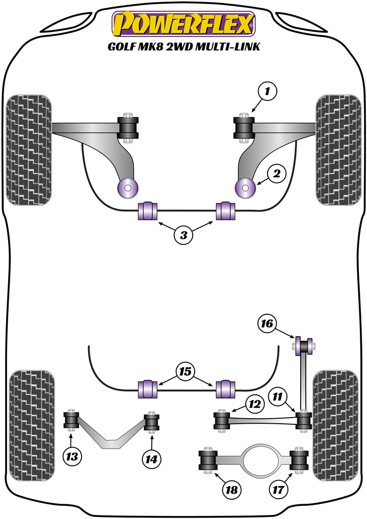Front Lower Engine Mount Hybrid Bush (Large) - Road