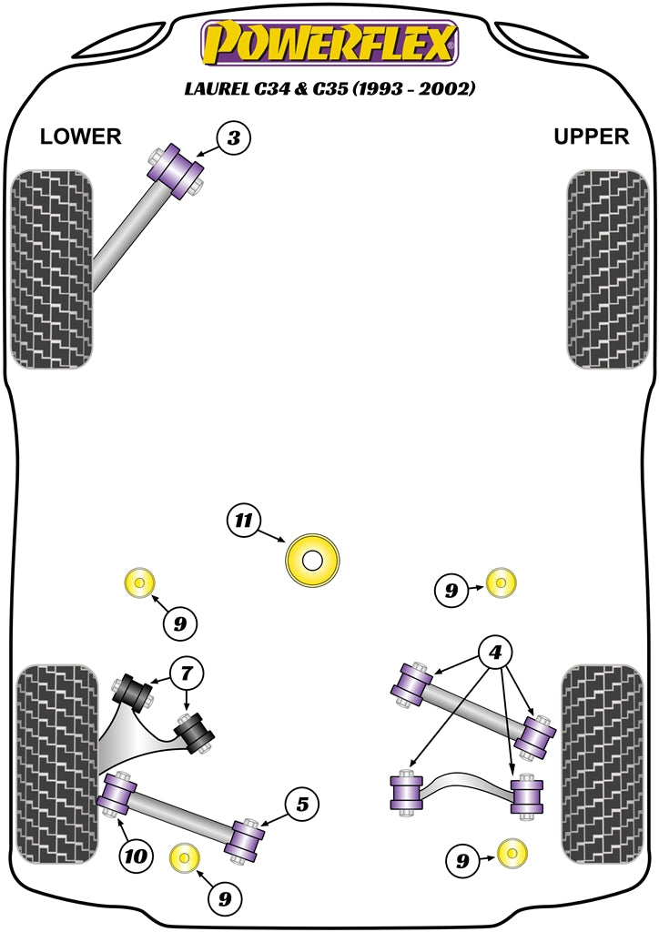 Nissan Rear Upper & Lower Arm Bush