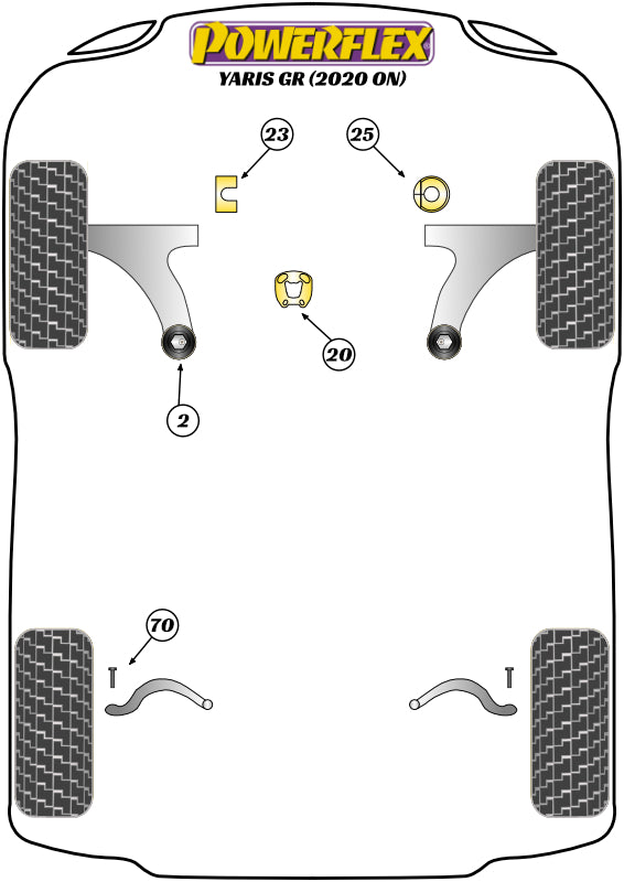 Yaris GR (2020 on) Upper Engine Mount Insert suits Toyota