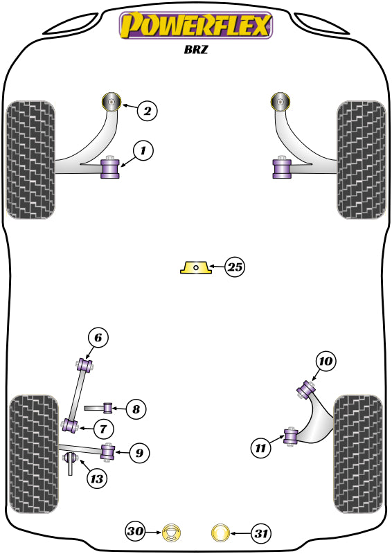 Rear Upper Arm Inner Front Bush ADJUSTABLE