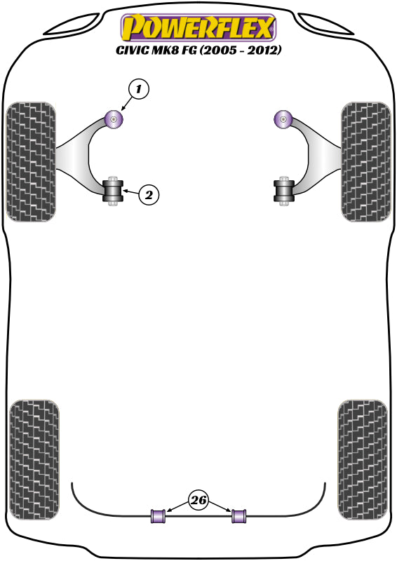 Honda Front Lower Arm Rear Bush