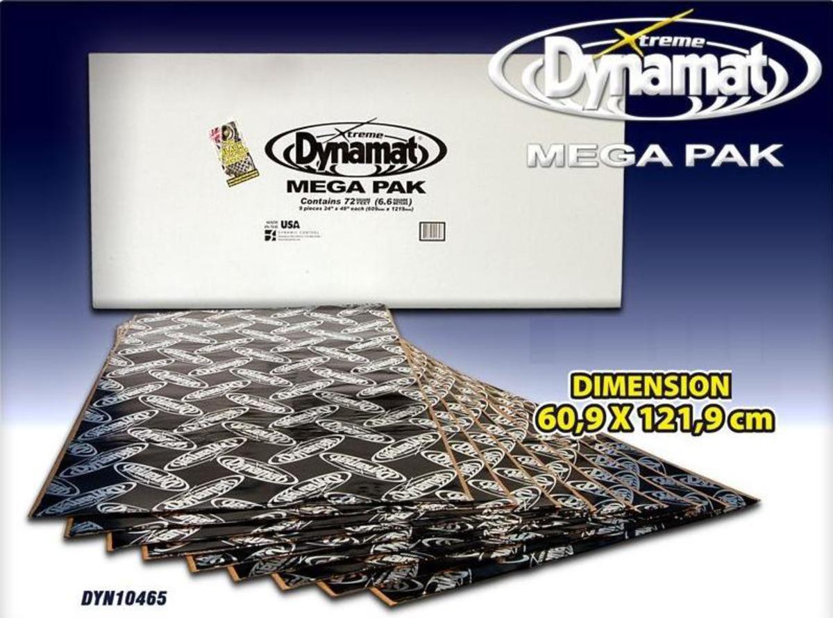 DYNAMAT XTREME SOUND DEADENING MEGA PACK (609MM x 1219MM x 1.72MM) 9 SHE - 10465