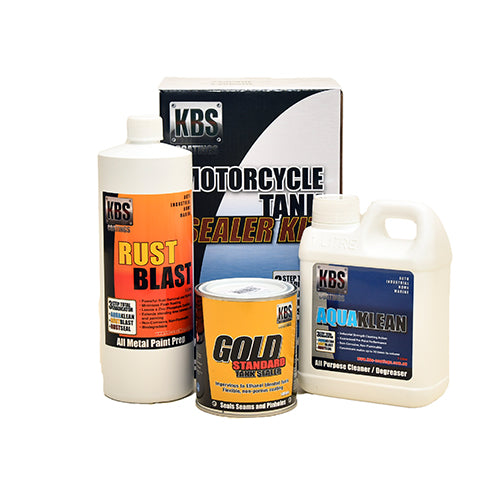 KBS FUEL TANK SEALER KIT LARGE MOTORCYCLE UP TO 45L TANK - 5130