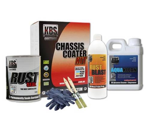 KBS CHASSIS COATER KIT FOR FULL SIZE CAR OR UTE GLOSS BLACK - 57001