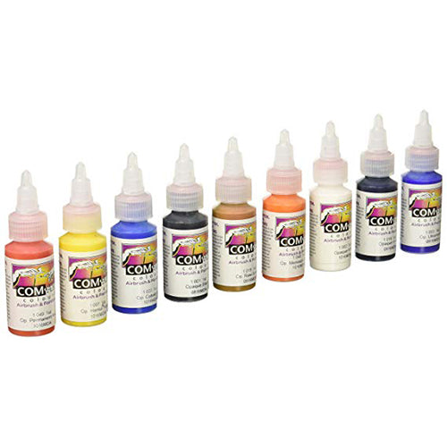 IWATA MEDEA COM-ART AIR BRUSH & PAINT BRUSH SCENERY PAINT SET KIT 10PC  - 8100.1