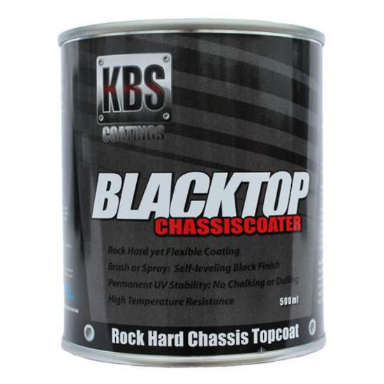 KBS BLACKTOP PERMANENT UV TOP COAT SATIN BLACK 500ML - 8302
