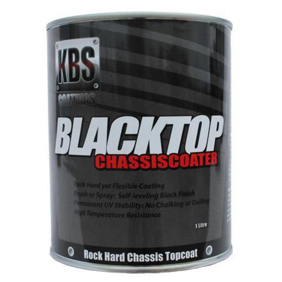 KBS BLACKTOP PERMANENT UV TOP COAT SATIN BLACK 4 LITRE - 8502