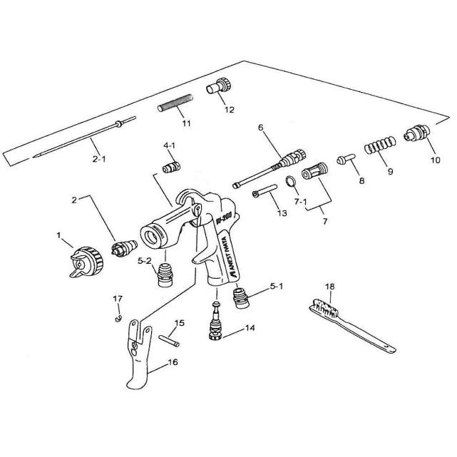 IWATA FLUID NOZZLE 1.5MM FOR W200 - 93526610