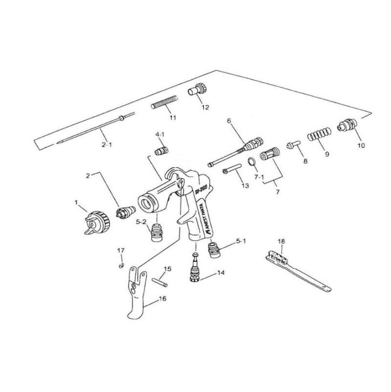 IWATA NEEDLE / NOZZLE SET 1.2MM FOR WA200 - 93820620