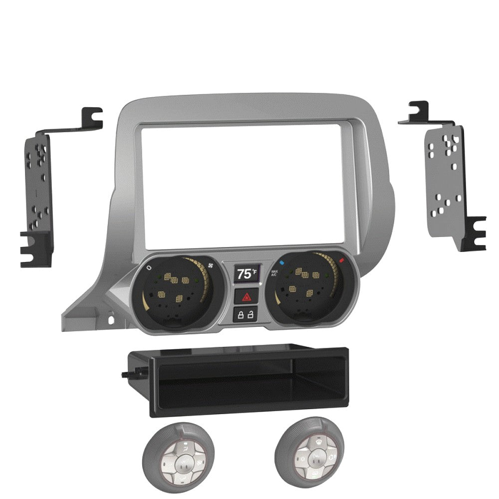 FITTING KIT CHEVROLET CAMARO 2010 - 2015 DIN & DOUBLE DIN (SILVER) - 99-3028S