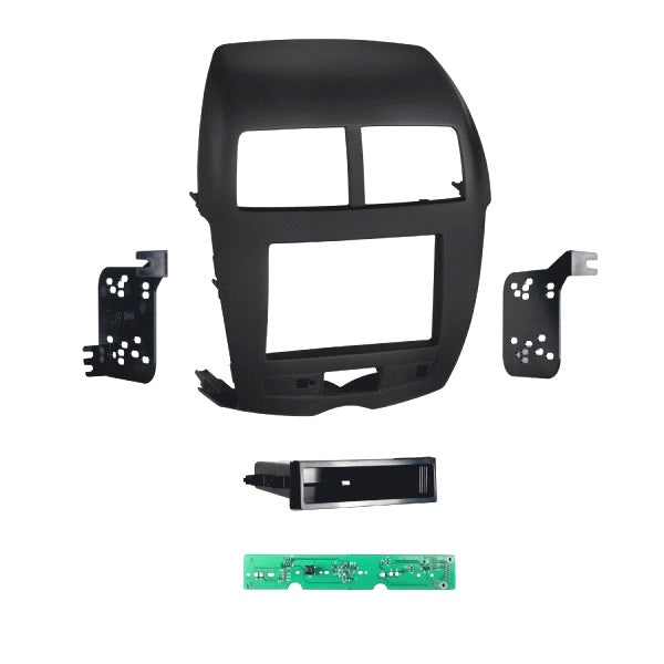 FITTING KIT MITSUBISH ASX 2010 - 2014 DIN & DOUBLE DIN (BLACK) - 99-7014B