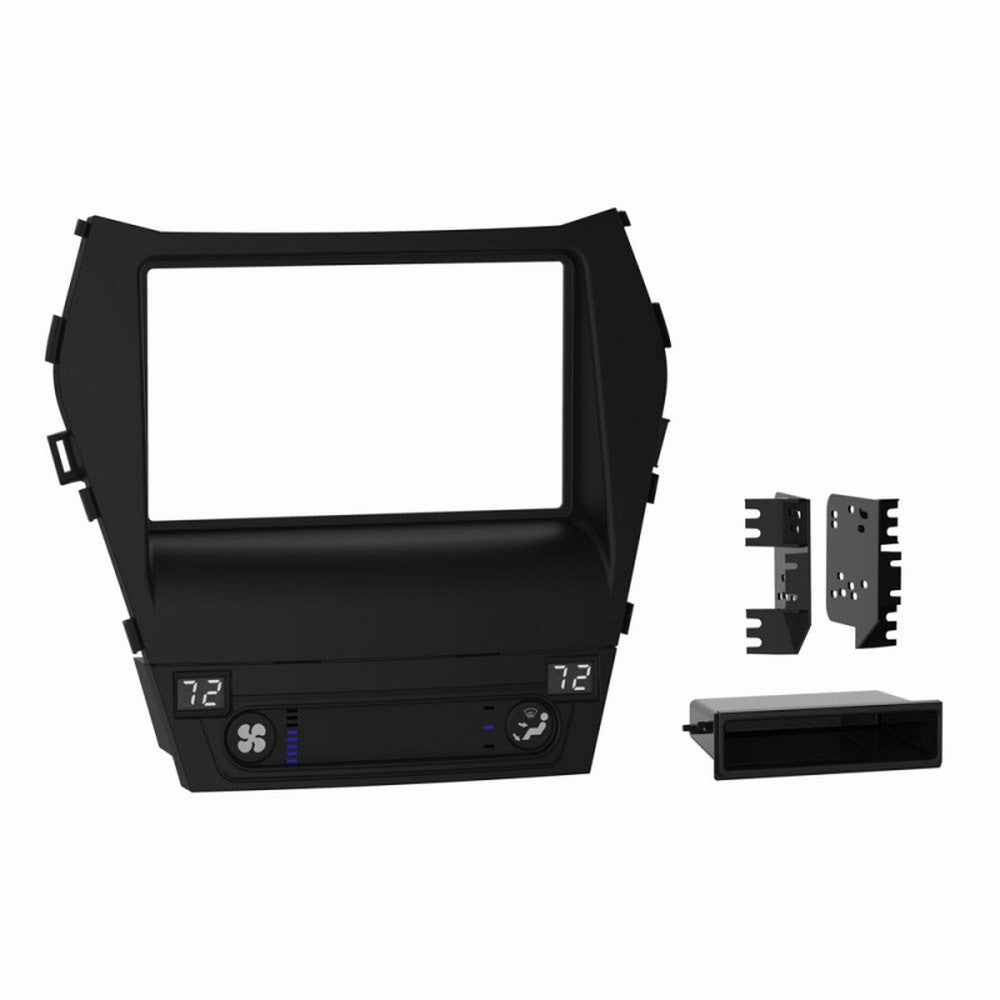 FITTING KIT HYUNDAI SANTA FE 2017 - 2018 DIN & DOUBLE DIN (BLACK) - 99-7385B