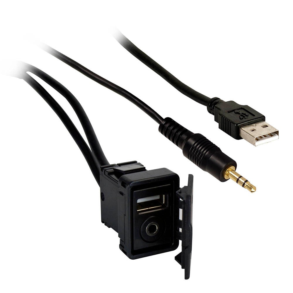 USB EXTENSION & 3.5MM AUX WITH COVER - AXUSB35-SKT