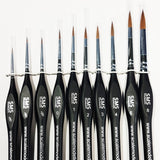 SCALE MODELLERS SUPPLY BRUSH SET (SABLE) 10 PCS - BSET01
