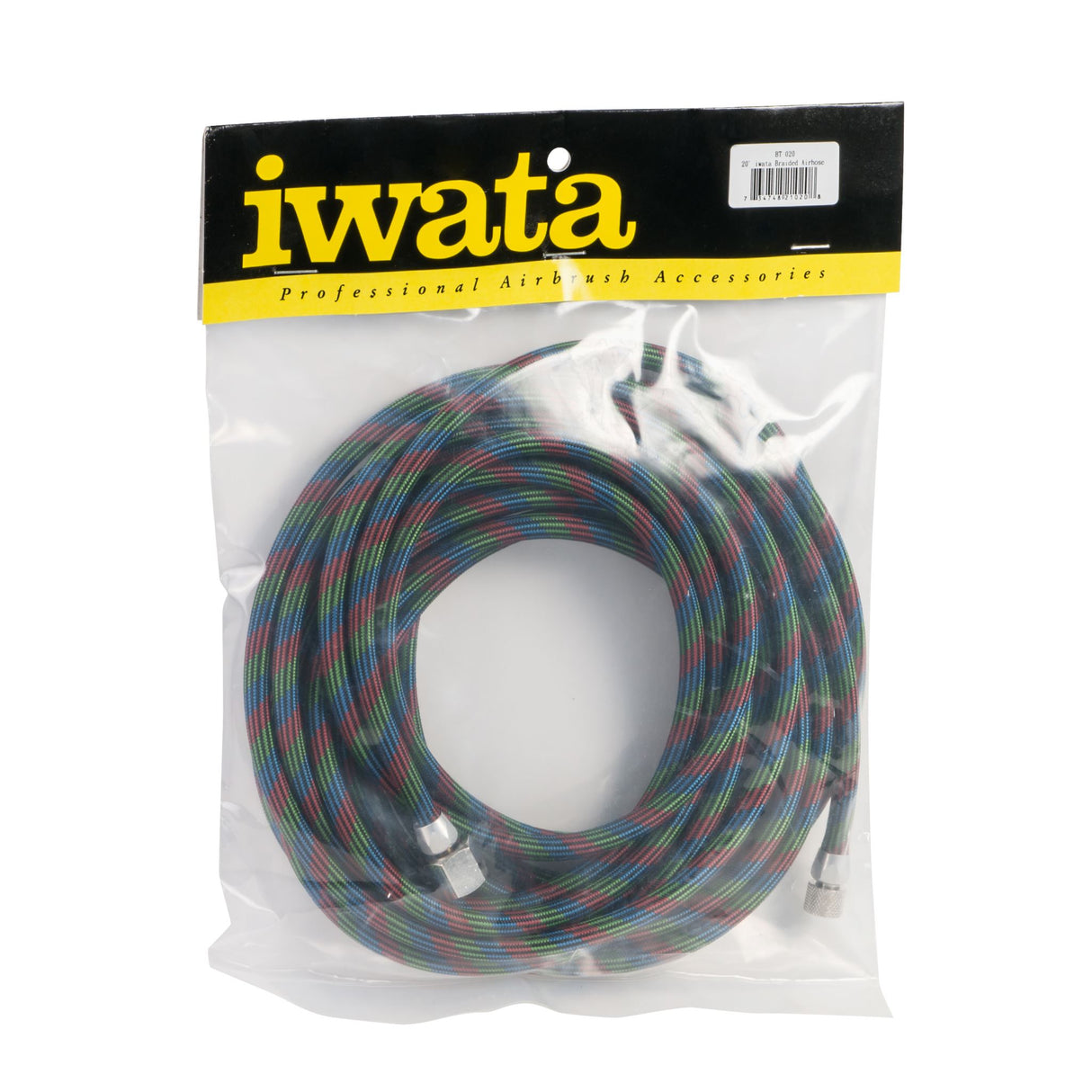IWATA AIRBRUSH HOSE BRAIDED 6M 1/4" X 1/8" CONNECTIONS - BT020