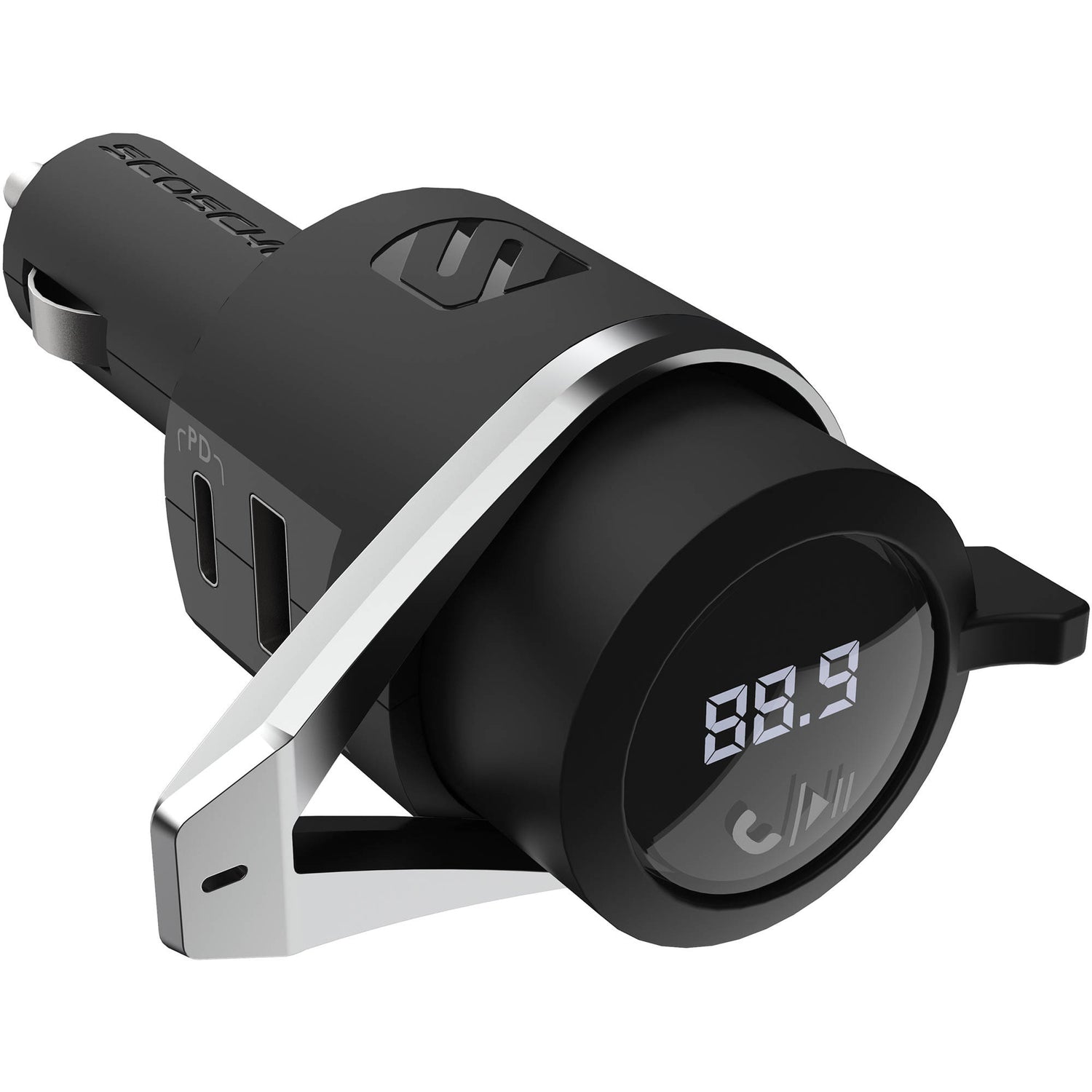 SCOSCHE BLUETOOTH FM TRANSMITTER WITH 15W USB-C AND USB CHARGER - BTFMPD3SR-SP