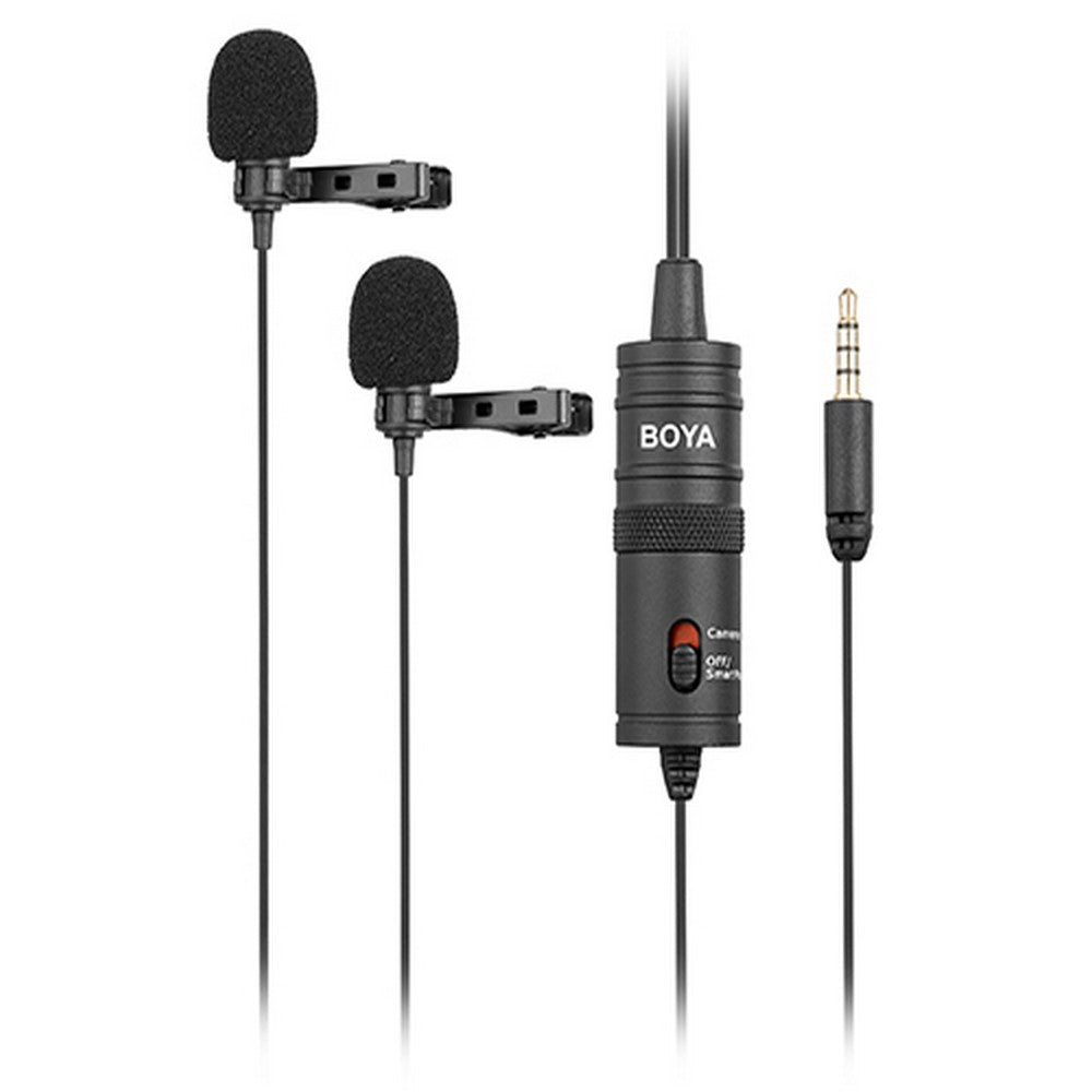 BOYA DUAL LAVALIER MIC FOR SMARTPHONES AND DSLR - BY-M1DM