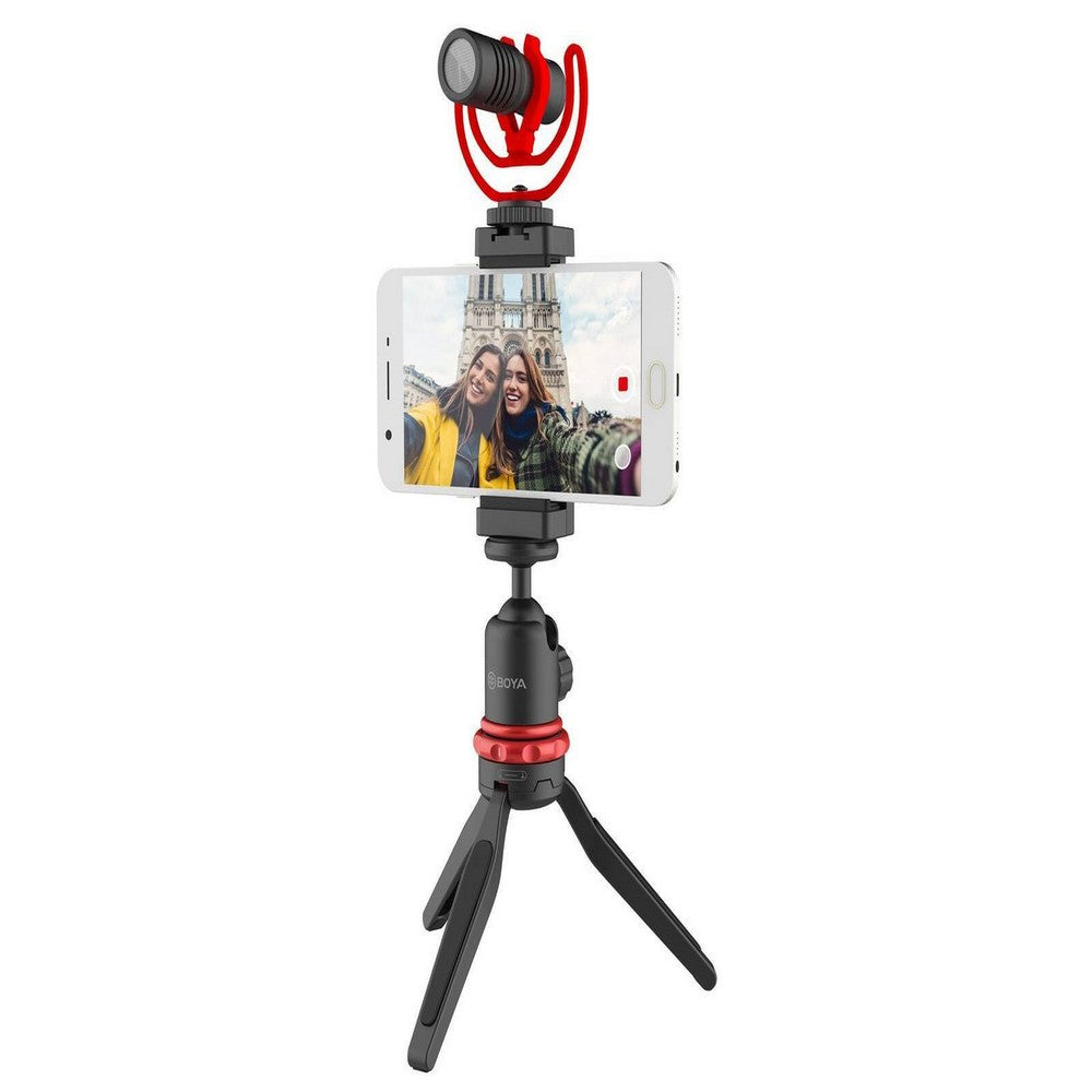 BOYA VLOGGING KIT 1 INCL. MINI TRIPOD BY-MM1 COLD SHOE MOUNT - BY-VG330