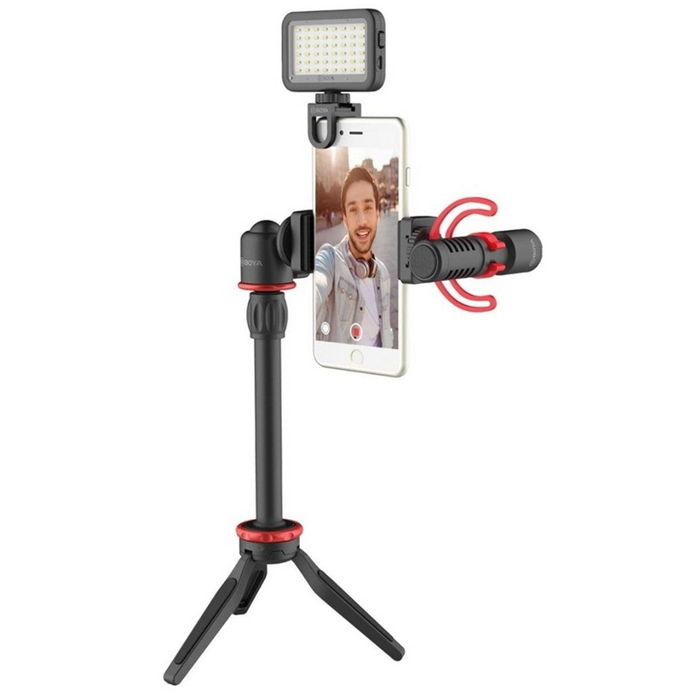 BOYA VLOGGING KIT 2 INCL. MINI TRIPOD BY-MM1 + MIC LED LIGHT - BY-VG350
