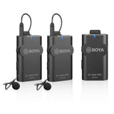BOYA WIRELESS MIC SYSTEM 1 RECEIVER 2 TRANSMITTERS - BY-WM4PRO-K2
