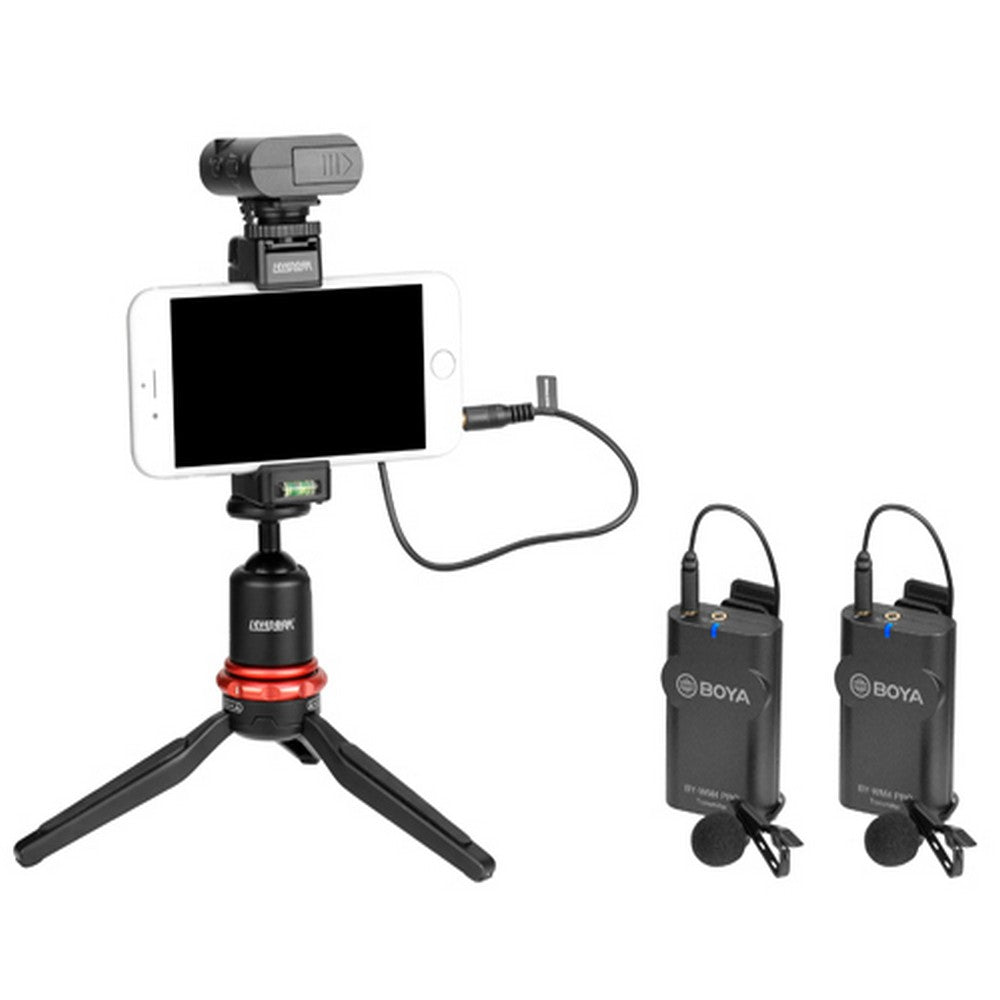 BOYA WIRELESS MIC SYSTEM 1 RECEIVER 2 TRANSMITTERS - BY-WM4PRO-K2