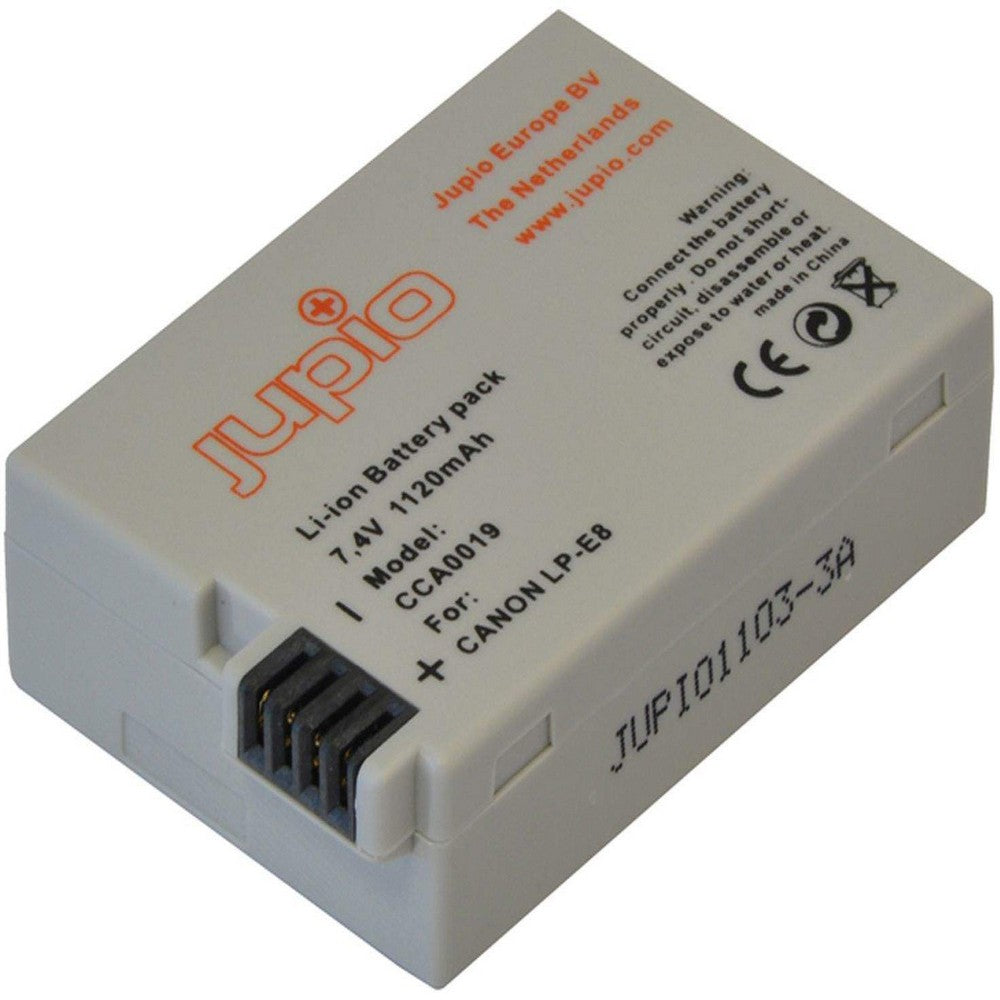 Jupio Batteria Ricaricabile Li-Ion Canon LP-E8 / NB-E8, Sostitutiva Per EOS 550D, 600D, 650D, 700D, Rebel T2i, T3i, Kiss X4 - 4