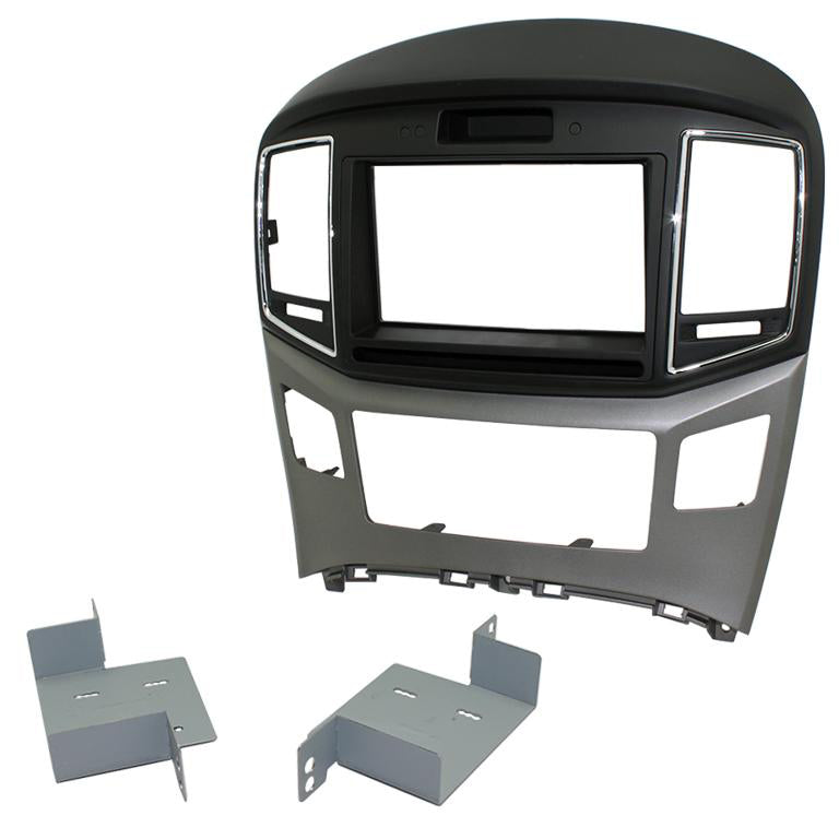 FITTING KIT HYUNDAI H1 , STAREX 2015 - 2022 DOUBLE DIN (SILVER / BLAC - CT23HY48