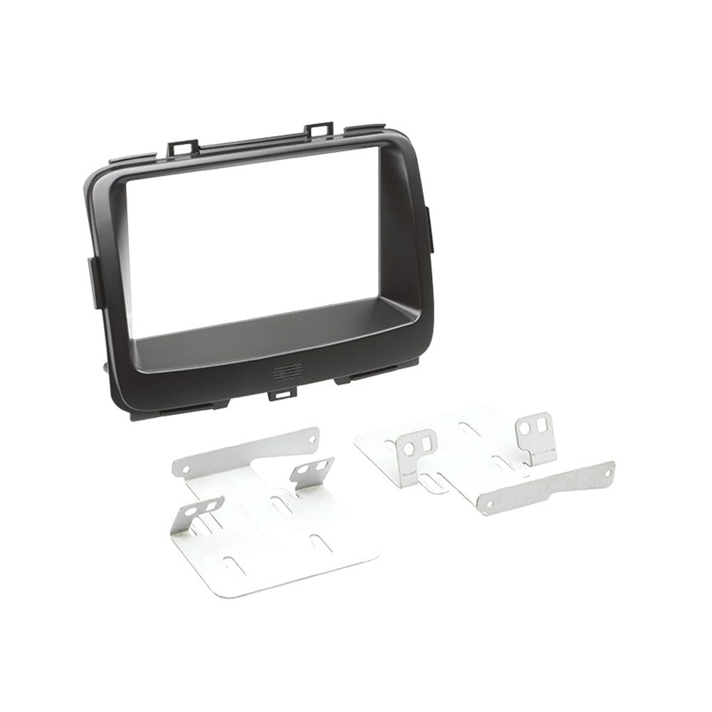 FITTING KIT KIA CARENS 2013 - 2019 DOUBLE DIN WITH BRACKETS (BLACK) - CT23KI43