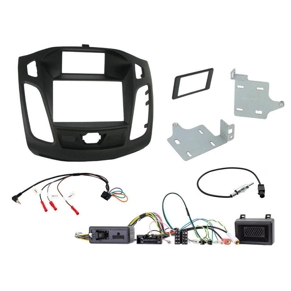 FITTING KIT FORD FOCUS 2011 - 2015 DOUBLE DIN (BLACK) (VEHICLES WITH A - CTKFD31