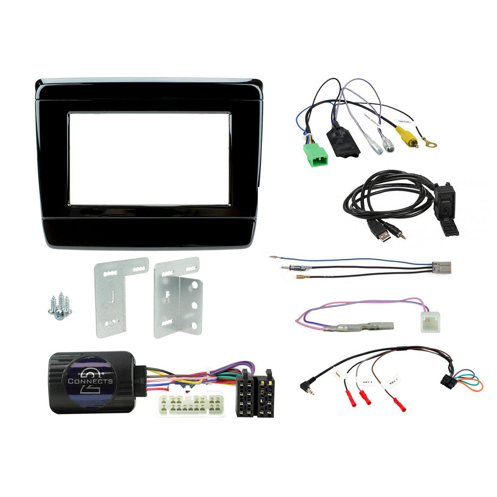 FITTING KIT ISUZU D-MAX 2020 - 2022 DOUBLE DIN (PIANO BLACK) (PREMIUM  - CTKIZ03