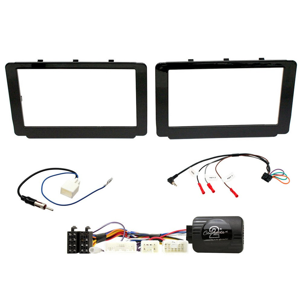 FITTING KIT TOYOTA HILUX 2015 - 2018 DOUBLE DIN (BLACK) COMPLETE KIT - CTKTY18