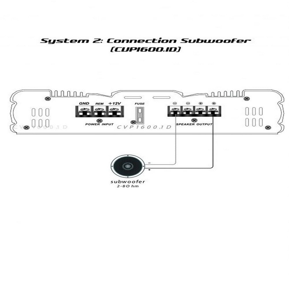 CERWIN VEGA AMPLIFIER CVP SERIES 1 CH MONO 1600W - CVP1600.1D