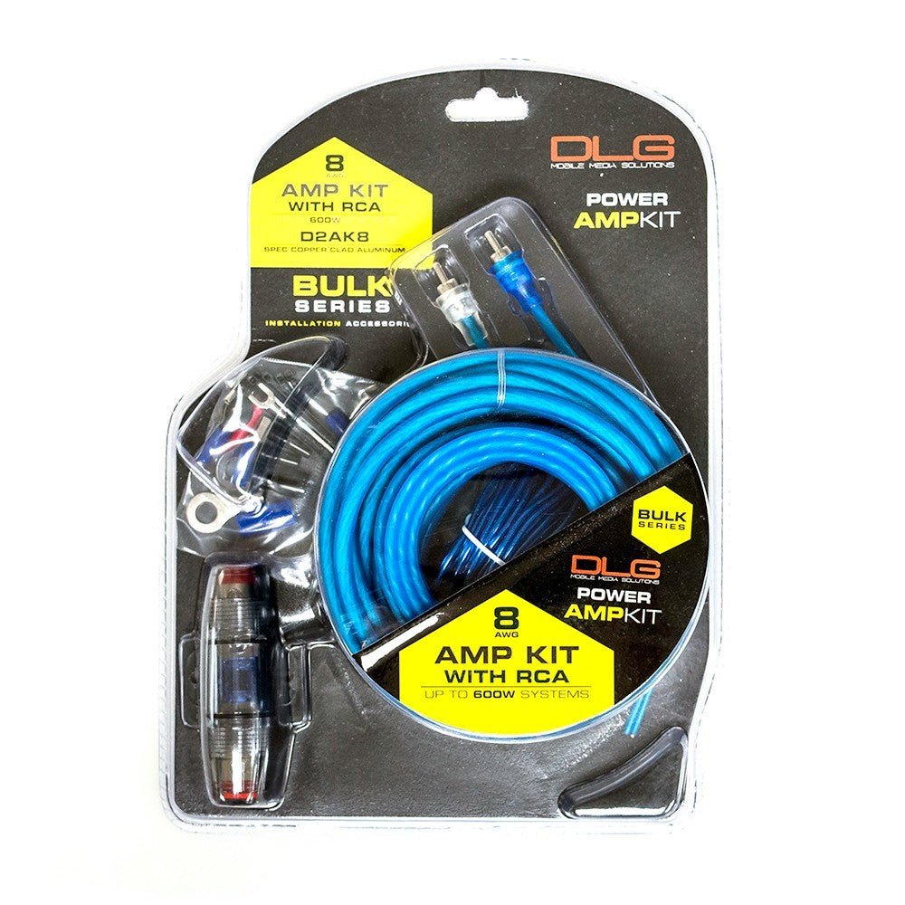 DLG MMS AMP KIT 8GA - MINI ANL CAR STEREO KIT FOR AMPLIFIER - D2AK8