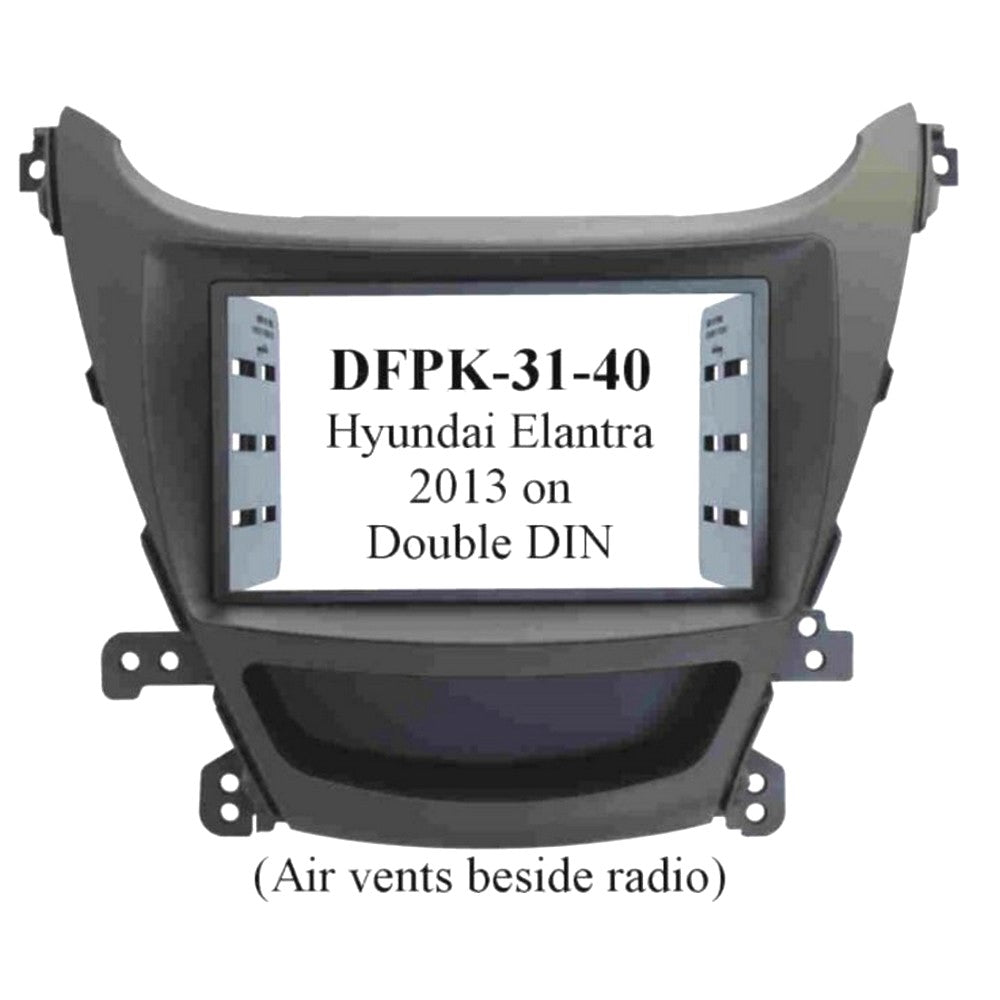 FITTING KIT HYUNDAI ELANTRA 2013 - 2015 DOUBLE DIN (BLACK) - DFPK3140