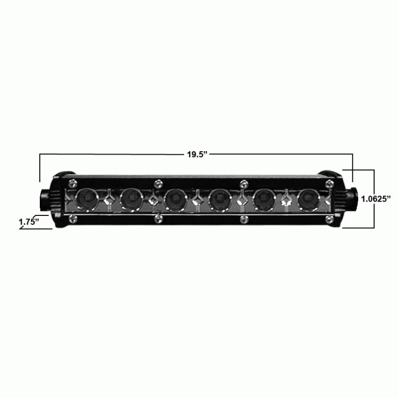DAYTONA BY METRA LIGHT BAR ULTRA SLIM SINGLE ROW LED 19.5" - DL-US195