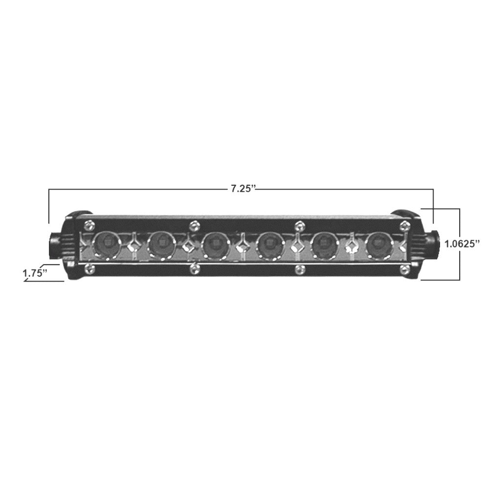 DAYTONA BY METRA LIGHT BAR ULTRA SLIM SINGLE ROW LED 7.25" - DL-US725