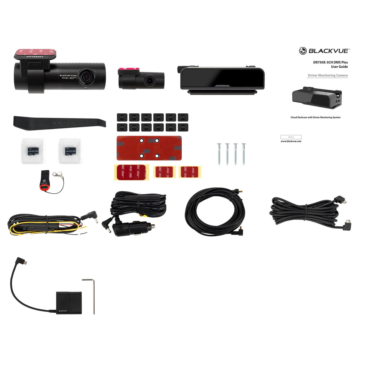 BLACKVUE DR750X-3CH DMS PLUS FULL HD DASHCAM WITH 32GB MIC - DR750X-3CH DMS PLUS