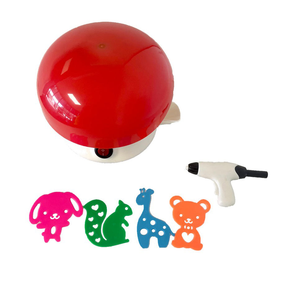FORMULA AIRBRUSH KIT FOR KIDS WITH AIRBRUSH GUN AND STENCILS RED - FM.ABK-KIDS2