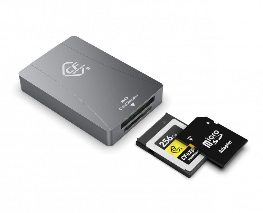 CARD READER ALUMINIUM CFEXPRESS TYPE B + SDHC/SDXC USB 3.1 + USB - FM.CR-CFXB+SD