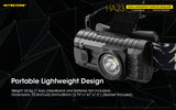 NITECORE HEADLAMP LIGHTWEIGHT LED UP TO 230 LUMENS MAX RUNTIME 130 HOURS - HA23